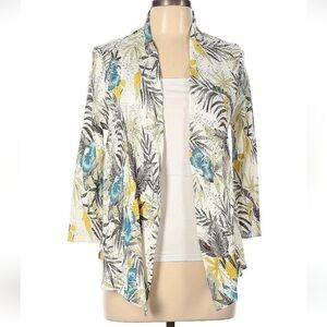 Show Me Your Mumu - Tropical Pattern Cardigan, 3/4 length Sleeves - Large
